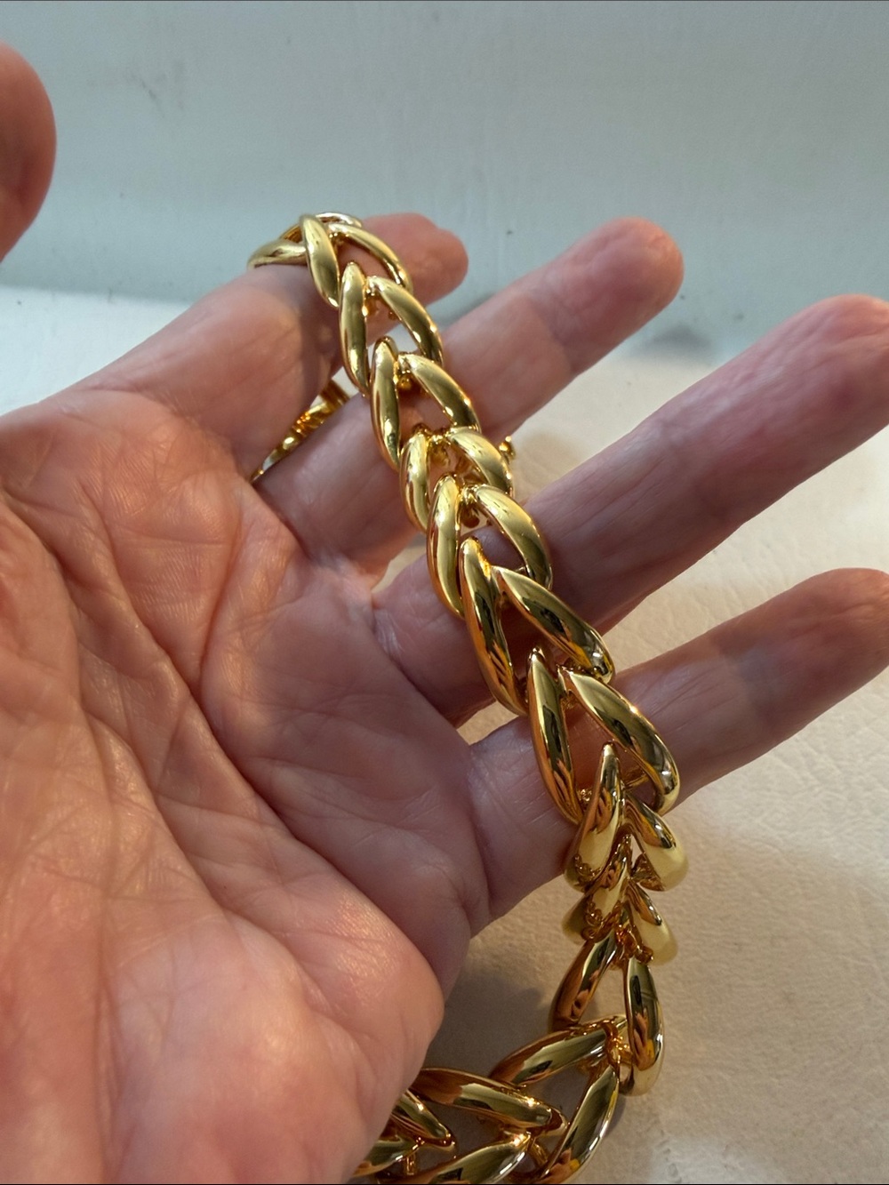 Napier Gold-Tone Link Statement Necklace - Picture 2 of 5